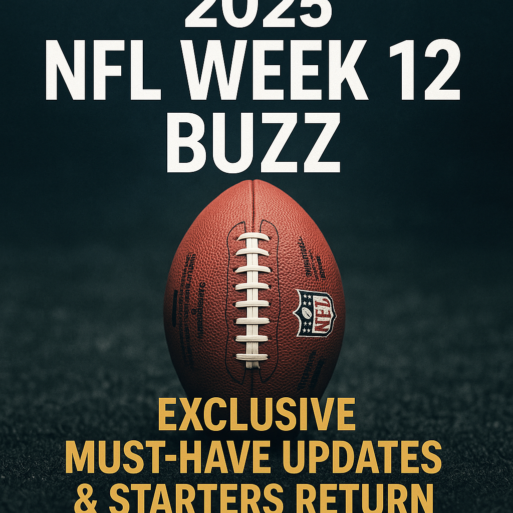 Generate a high-quality, relevant image prompt for an article about: 2025 NFL Week 12 Buzz: Exclusiv