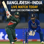 Generate a high-quality, relevant image prompt for an article about: Bangladesh vs India Live Match
