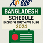 Generate a high-quality, relevant image prompt for an article about: Asia Cup Bangladesh Schedule: E