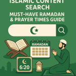 Generate a high-quality, relevant image prompt for an article about: Islamic Content Search: Must-Ha