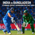 Generate a high-quality, relevant image prompt for an article about: India vs Bangladesh: Stunning C
