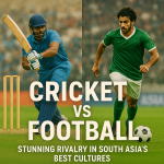 Generate a high-quality, relevant image prompt for an article about: Cricket vs Football: Stunning R