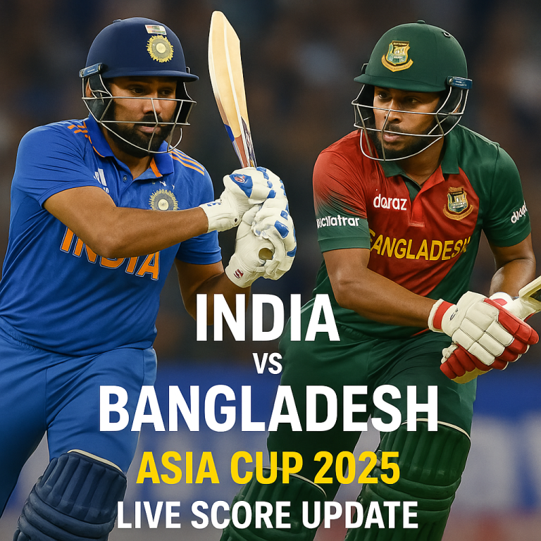 Cricket match between India and Bangladesh
