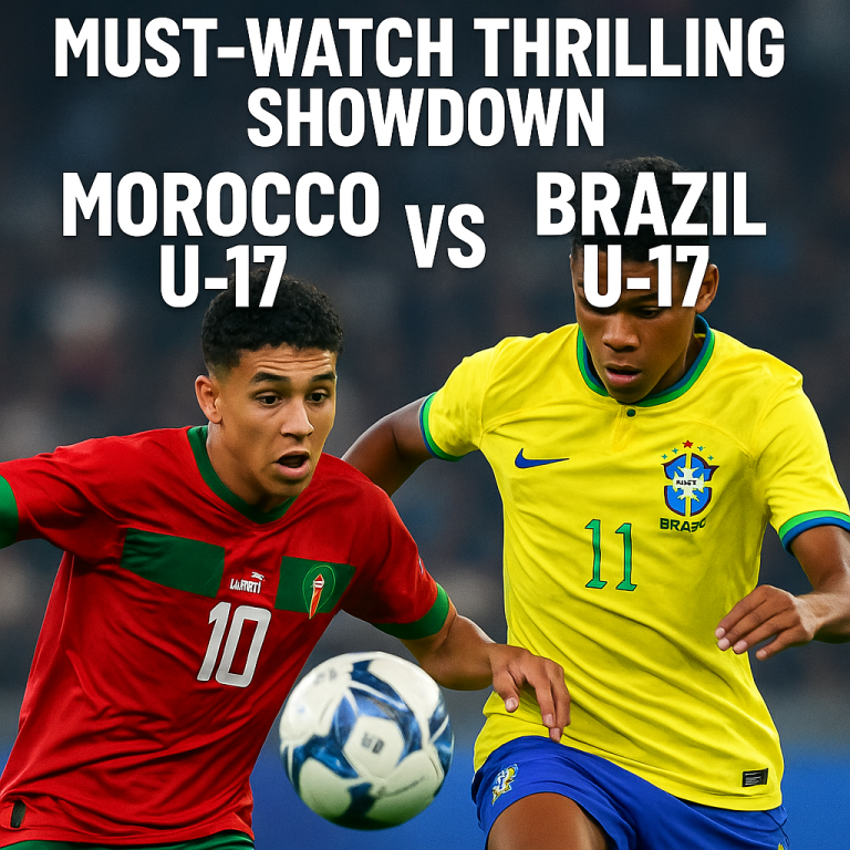 Morocco vs Brazil U-17 football match