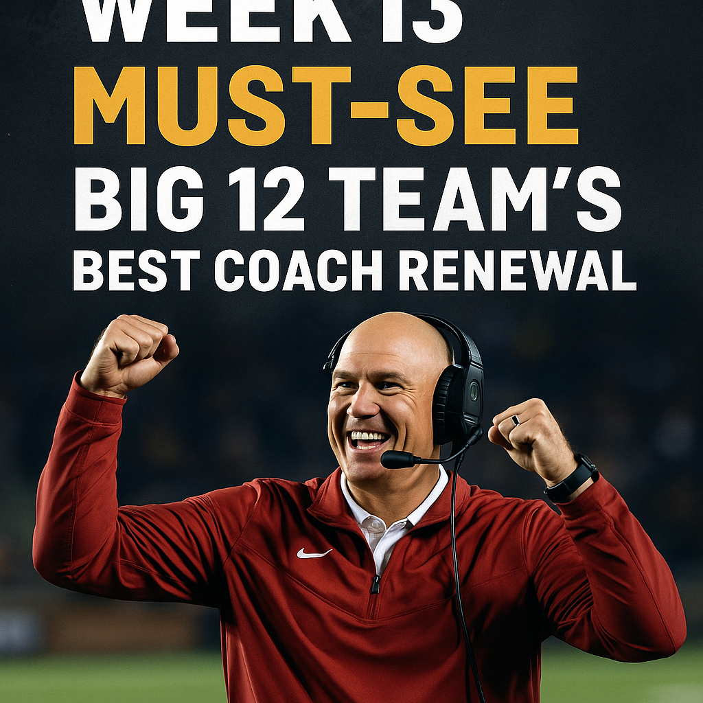 Generate a high-quality, relevant image prompt for an article about: 2025 College Football Week 13: