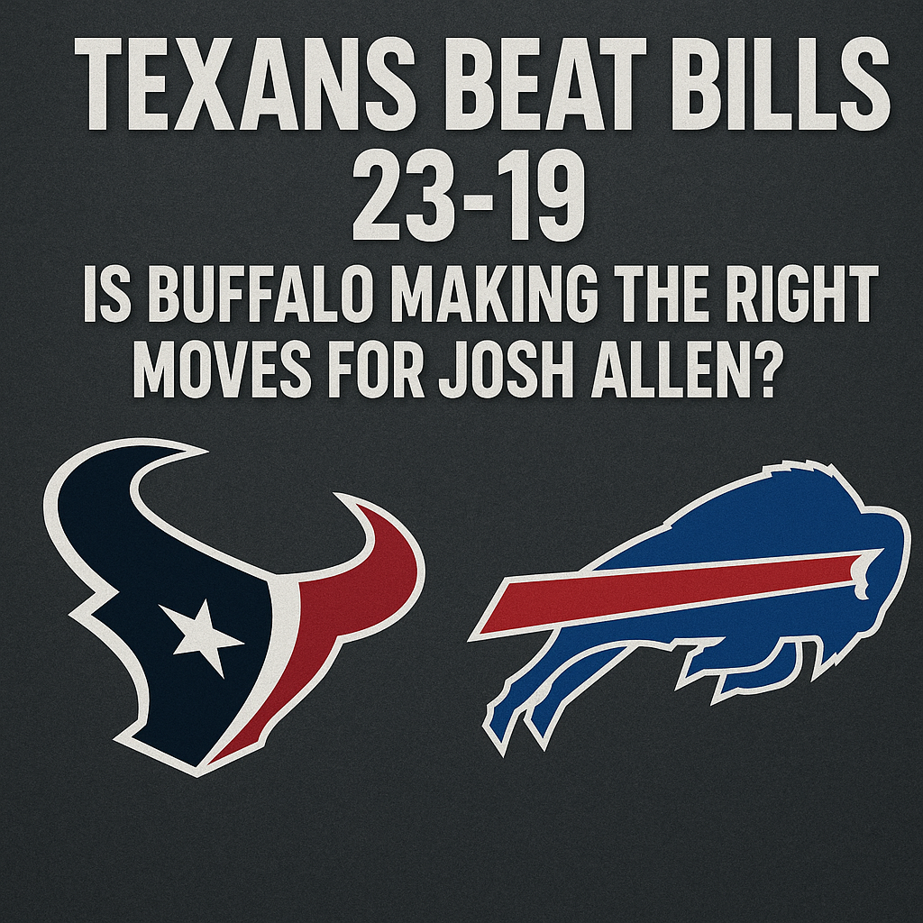 Generate a high-quality, relevant image prompt for an article about: Texans Beat Bills 23-19: Is Buf