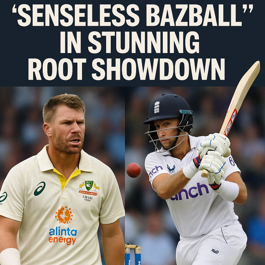 Generate a high-quality, relevant image prompt for an article about: Warner Slams Senseless Bazball