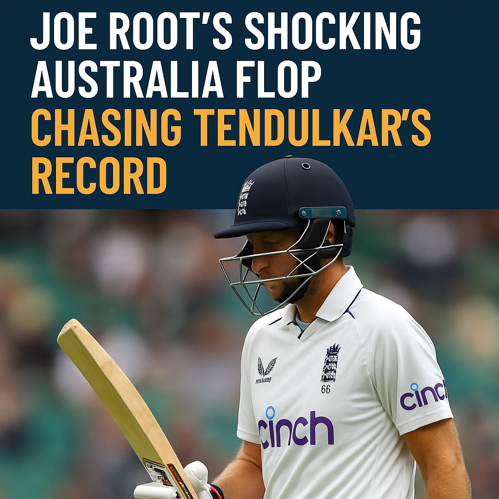 Generate a high-quality, relevant image prompt for an article about: Joe Root’s Shocking Australia F