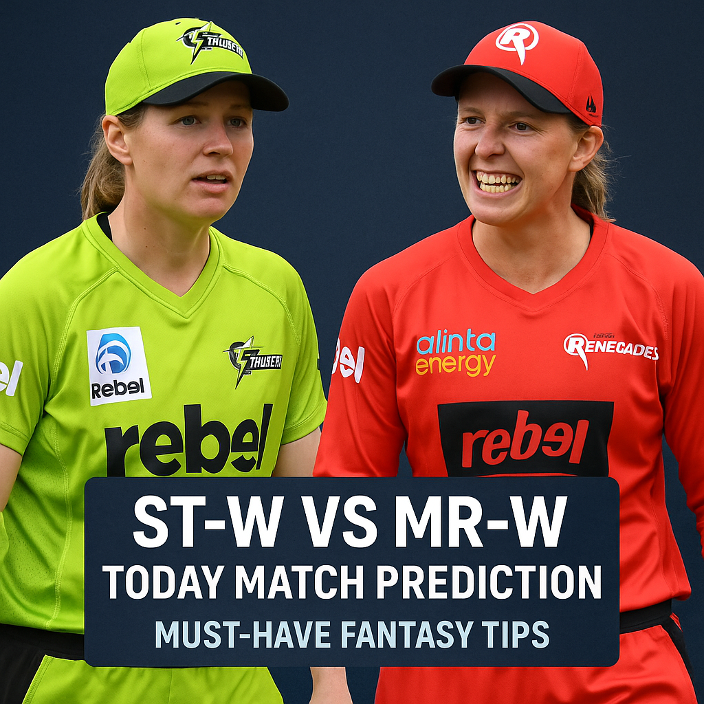 Generate a high-quality, relevant image prompt for an article about: ST-W vs MR-W Today Match Predic