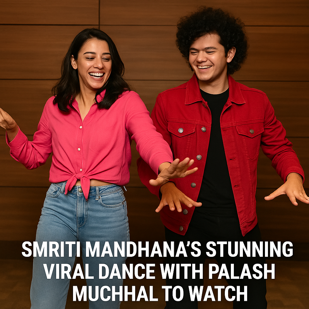 Generate a high-quality, relevant image prompt for an article about: Smriti Mandhana’s Stunning Vi
