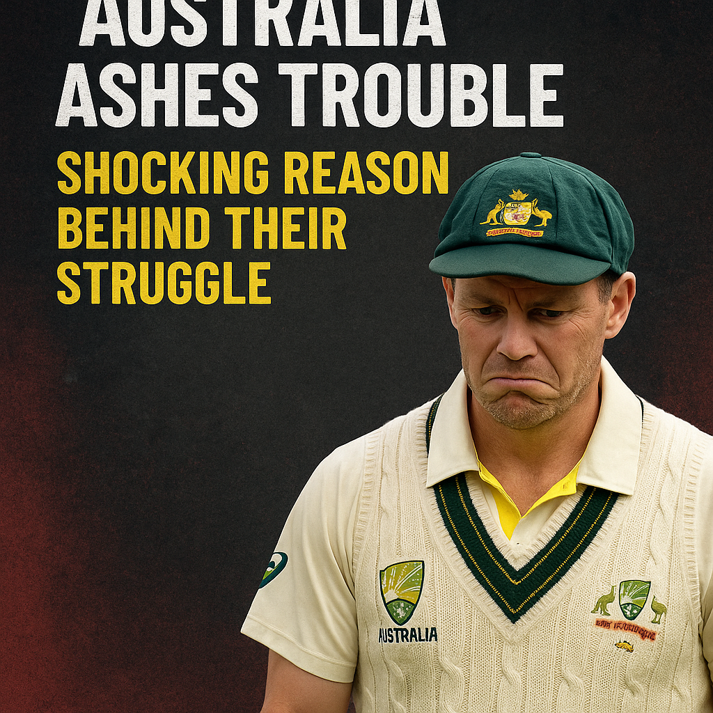 Generate a high-quality, relevant image prompt for an article about: Australia Ashes Trouble: Shocki