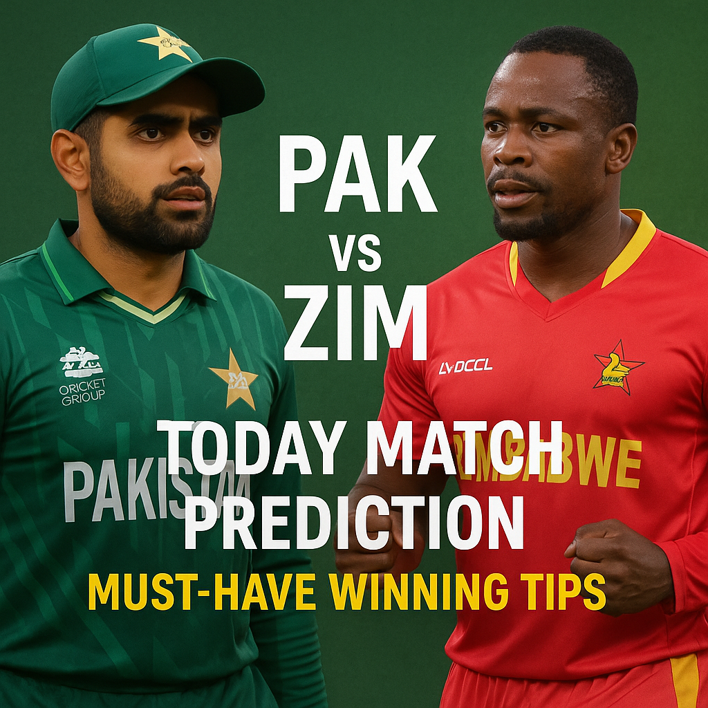 Generate a high-quality, relevant image prompt for an article about: PAK vs ZIM Today Match Predicti