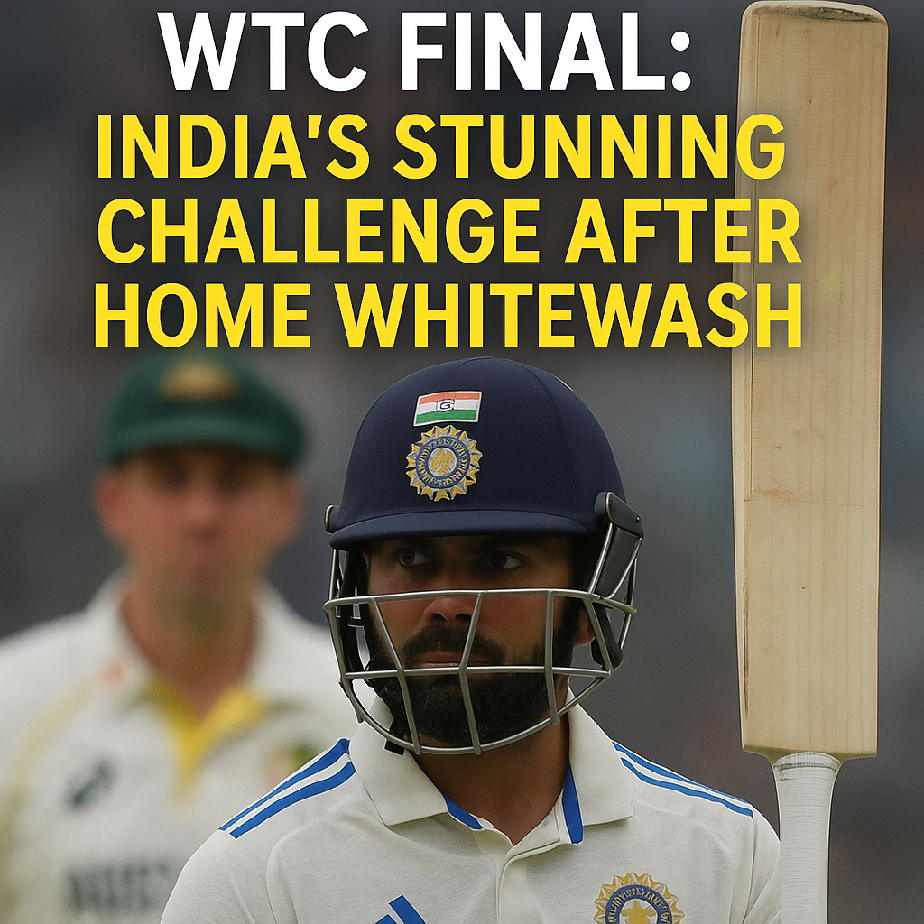 Generate a high-quality, relevant image prompt for an article about: WTC Final: India’s Stunning C
