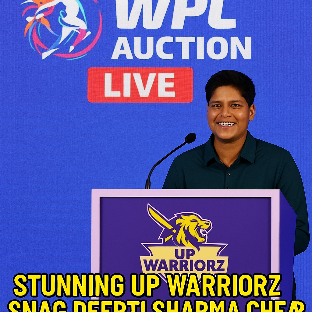 Generate a high-quality, relevant image prompt for an article about: WPL Auction LIVE: Stunning UP W