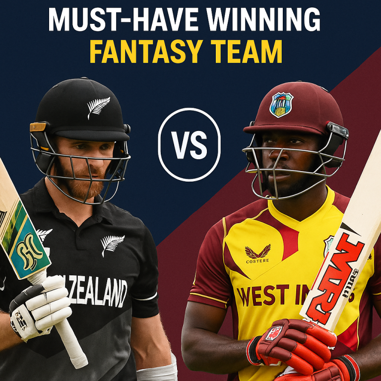 NZ vs WI Today Match Prediction: Must-Have Winning Fantasy Team