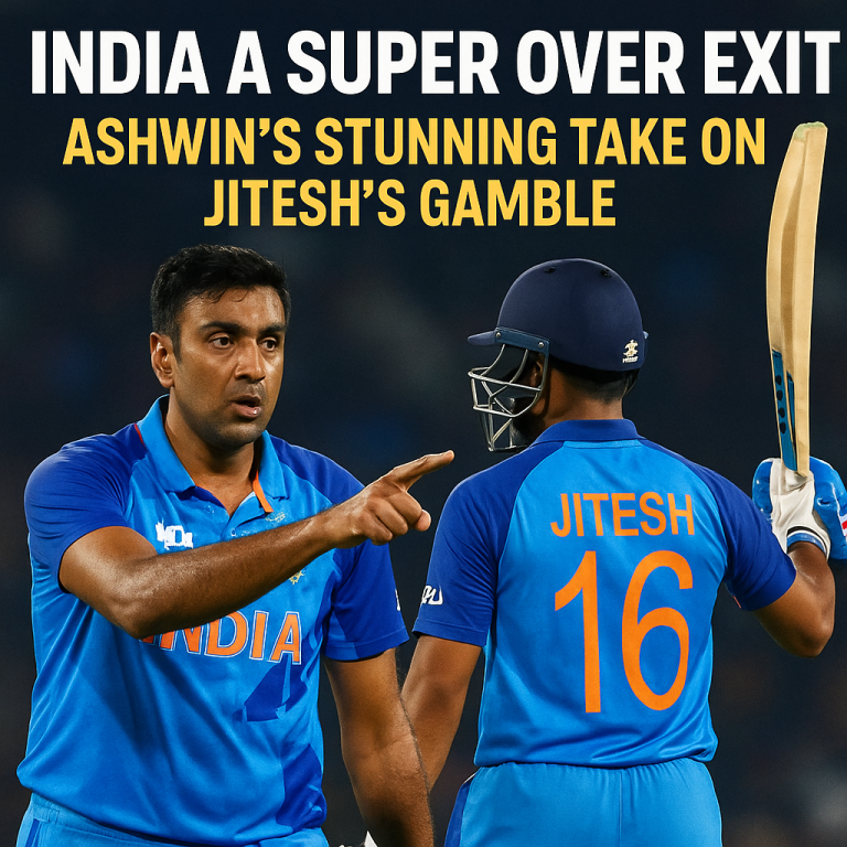 India A Super Over Exit: Ashwin’s Stunning Take on Jitesh’s Gamble
