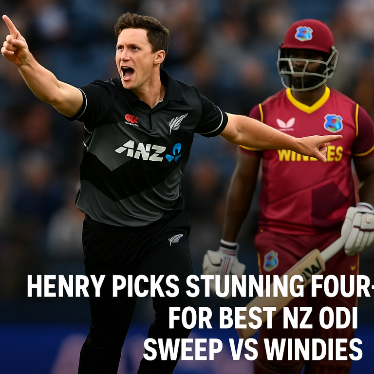 Henry Picks Stunning Four-Fer for Best NZ ODI Sweep vs Windies