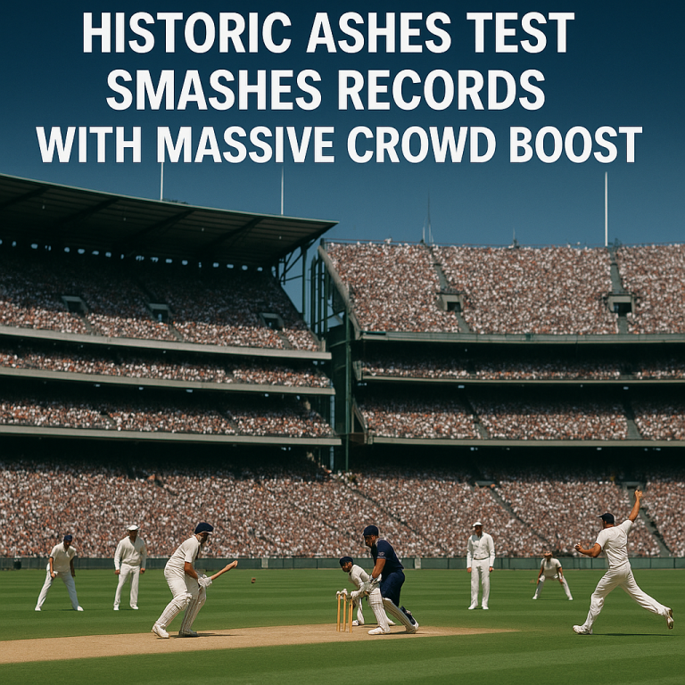 Historic Ashes Test Smashes Records With Massive Crowd Boost