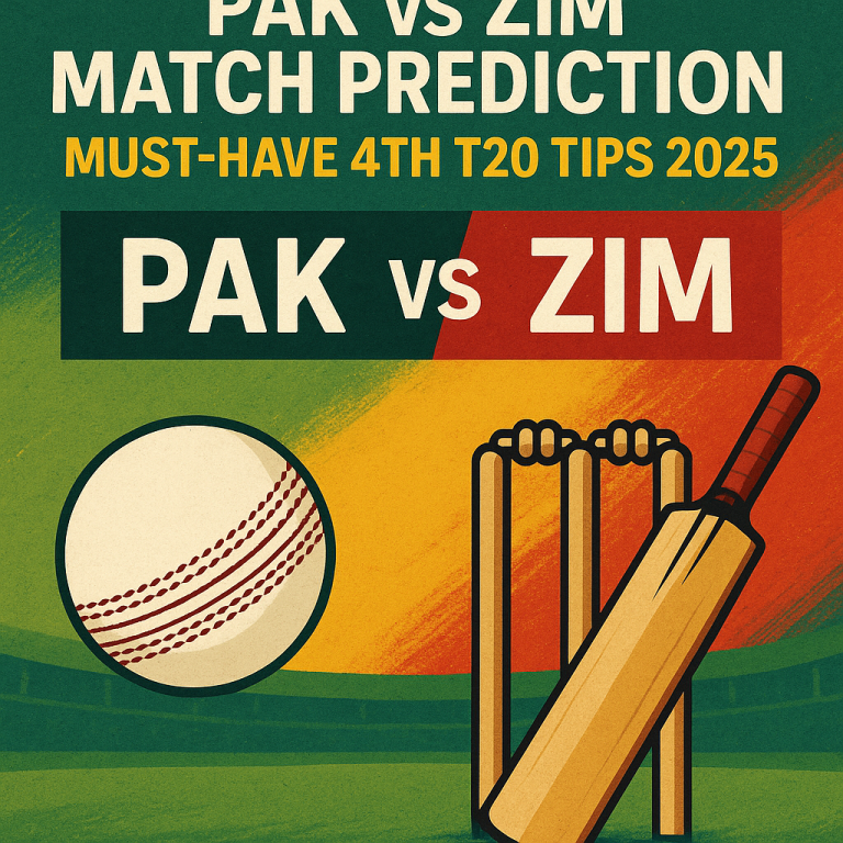 PAK vs ZIM Match Prediction: Must-Have 4th T20 Tips 2025