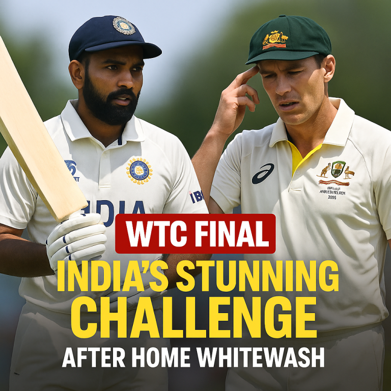 WTC Final: India’s Stunning Challenge After Home Whitewash