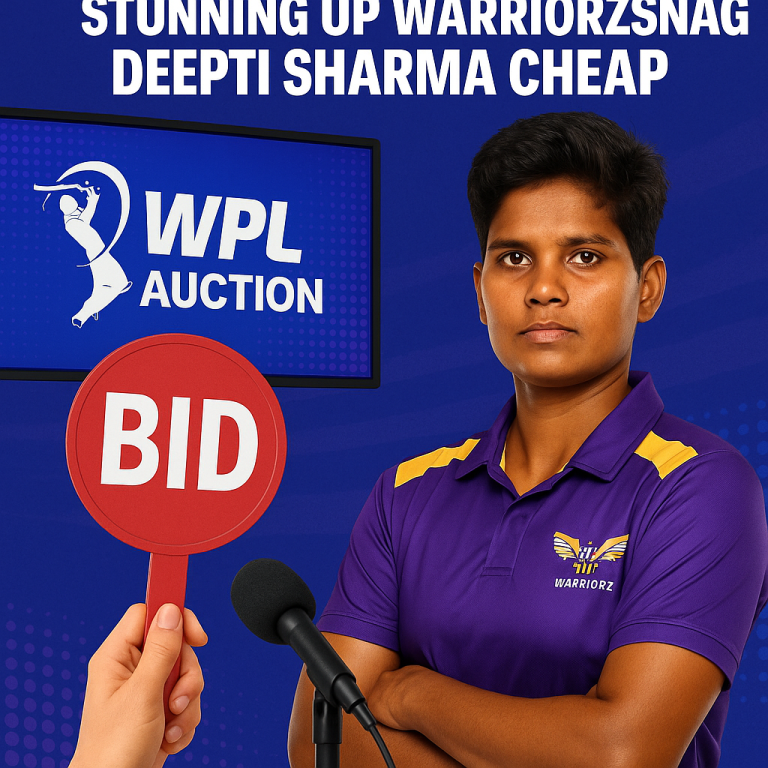 WPL Auction LIVE: Stunning UP Warriorz Snag Deepti Sharma Cheap