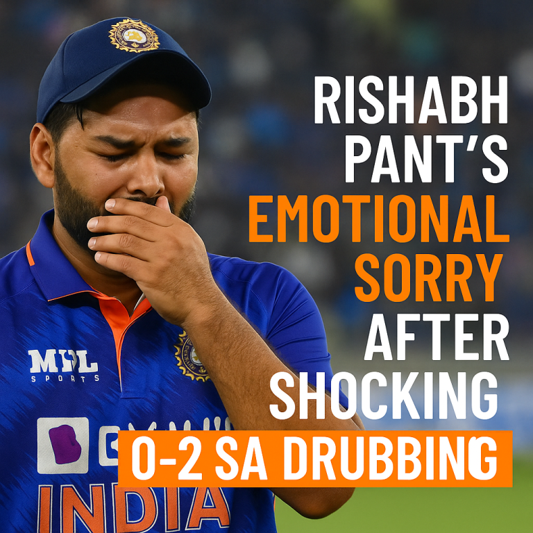 Rishabh Pant’s Emotional Sorry After Shocking 0-2 SA Drubbing