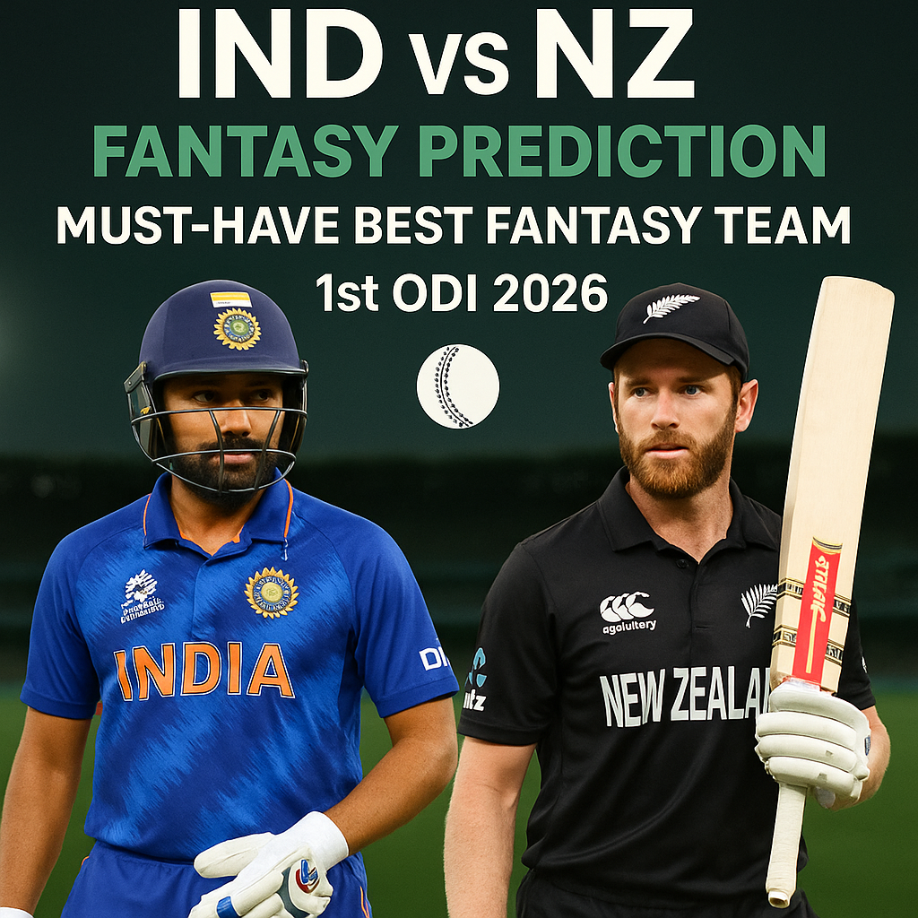 Generate a high-quality, relevant image prompt for an article about: IND vs NZ Fantasy Prediction: M