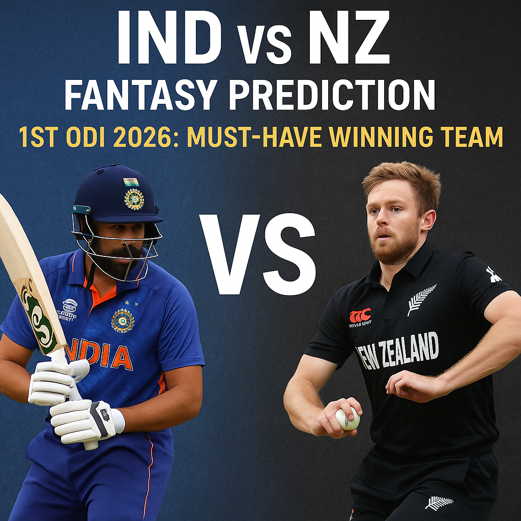 Generate a high-quality, relevant image prompt for an article about: IND vs NZ Fantasy Prediction 1s