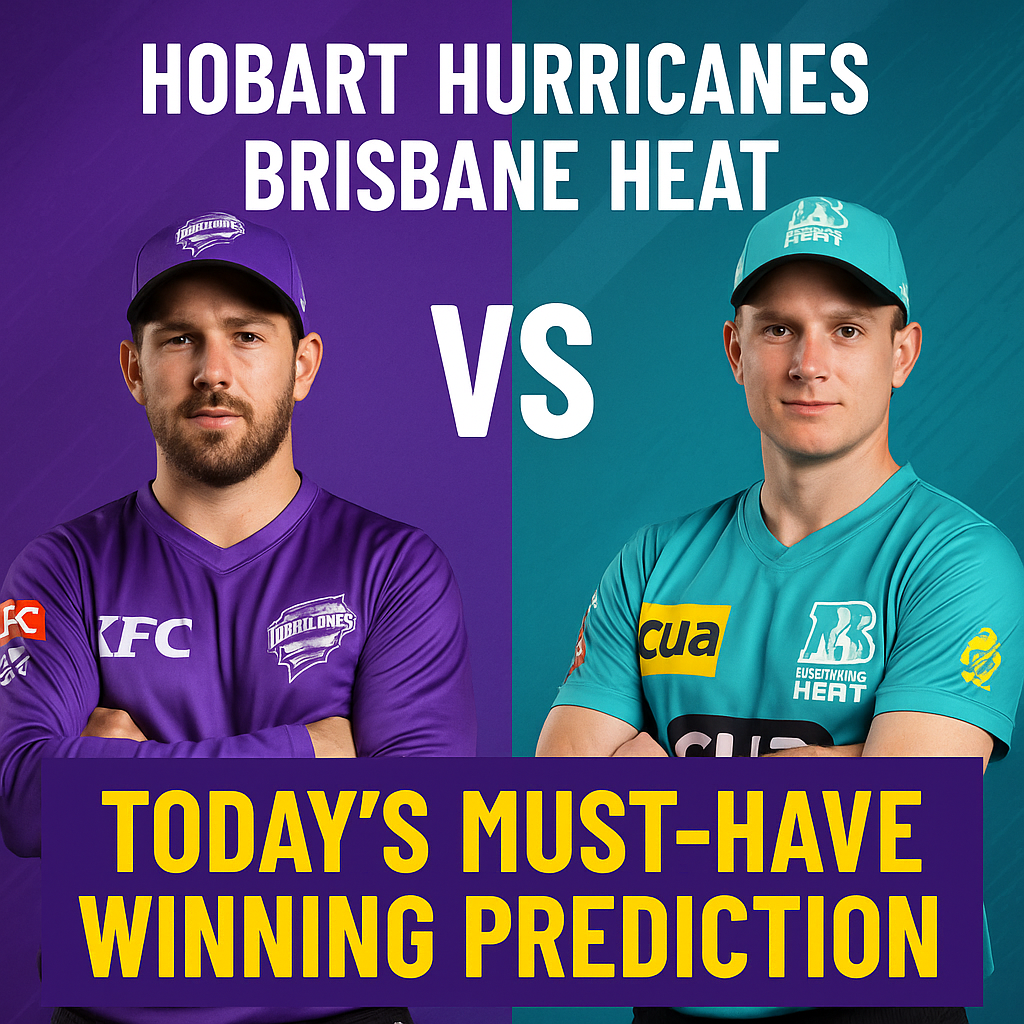 Generate a high-quality, relevant image prompt for an article about: Hobart Hurricanes vs Brisbane H