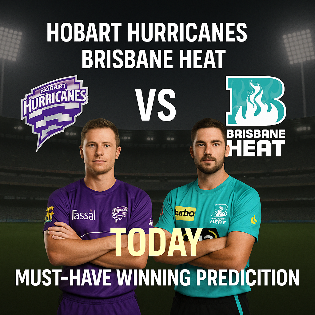 Generate a high-quality, relevant image prompt for an article about: Hobart Hurricanes vs Brisbane H
