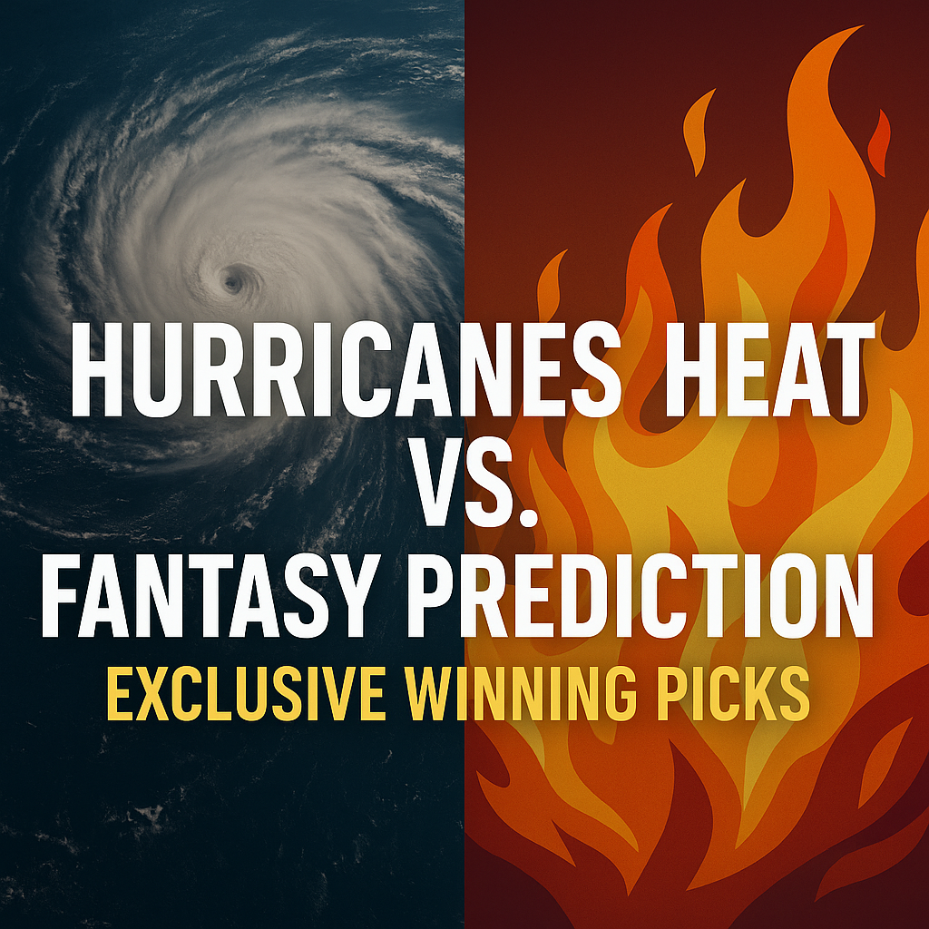 Generate a high-quality, relevant image prompt for an article about: Hurricanes vs Heat Fantasy Pred