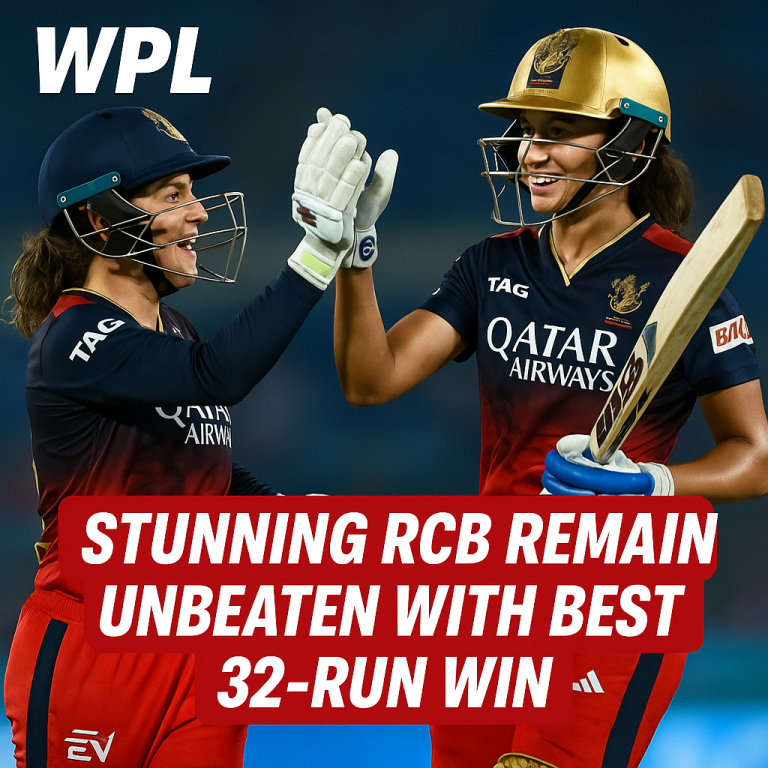 WPL: Stunning RCB Remain Unbeaten with Best 32-Run Win