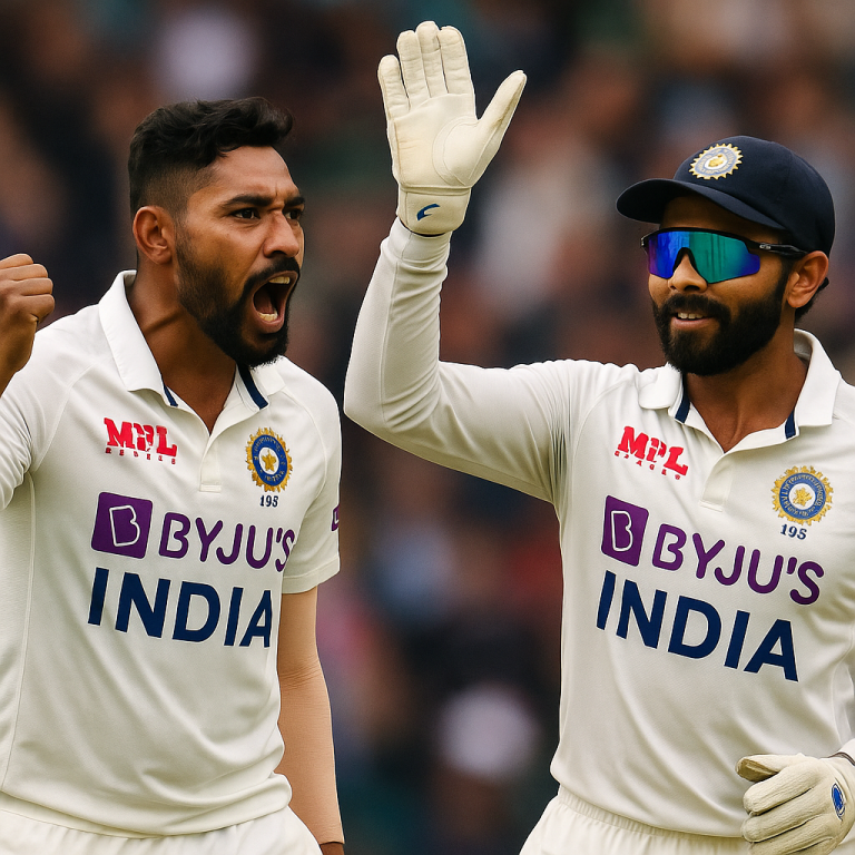 Siraj Backs Jadeja’s Stunning Comeback in Crucial Wicket Battle